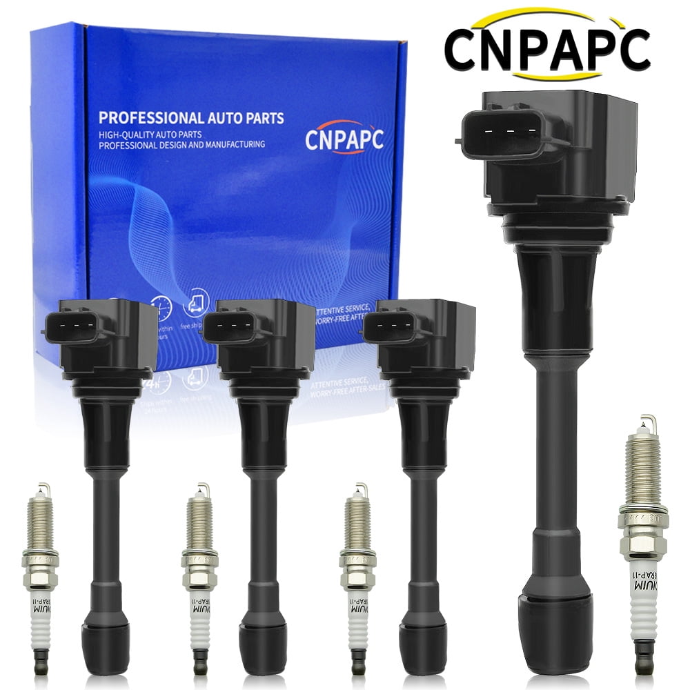 4x Ignition Coil & IRIDIUM Spark Plug Kits for Nissan Altima Sentra Tiida Versa