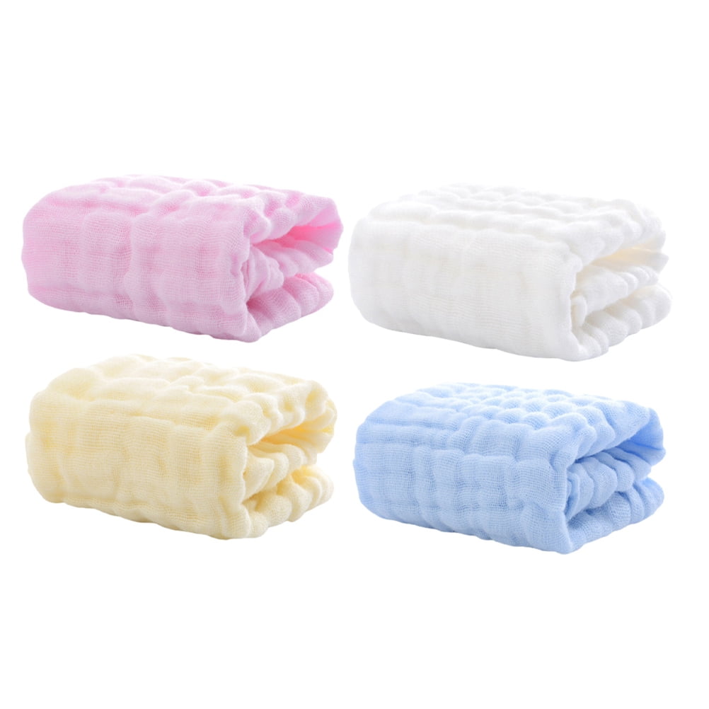 4pcs Infant Washing Towels Cotton Baby Washcloths Multilayer Newborn