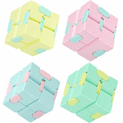 4pcs Infinity Cube Fidget Toy Stress Relieving Fidgeting Game for Kids and Adults,Cute Mini Unique Gadget for Anxiety Relief
