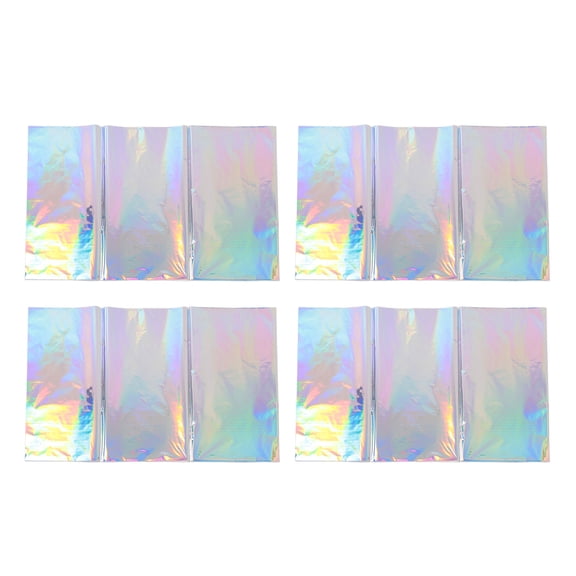 4pcs Iridescent Tablecloth Shiny Disposable Laser Table Covers Rectangular Plastic Holographic Table Cloth for Party Ceremony