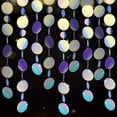 thumbnail image 1 of 4pcs Irridescent PVC Glitter Circle Dots Garland Hanging Polk Dot Streamer for DIY Shimmer Wall Backdrop Festive & Party Decoration Colorful about 1m/pc, 1 of 6