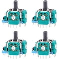 thumbnail image 1 of 4pcs Joysticks Replacement for PS5 Controller, 3D Axis Analog Sensor Wheel Thumb Sticks Joystick Rocker Module Replacement for Playstation 5 Controller,Game Handle Repairing Accessories, 1 of 6