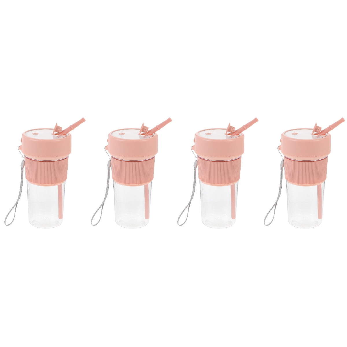 Toyandona Pink Electric Juicer Cup Portable Fresh Juice for Shakes and Smoothies 4Pcs