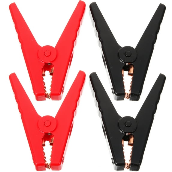 Raindrops 4Pcs Jumper Cable Clamps Battery Charger Clamps with Copper for Car Emergency