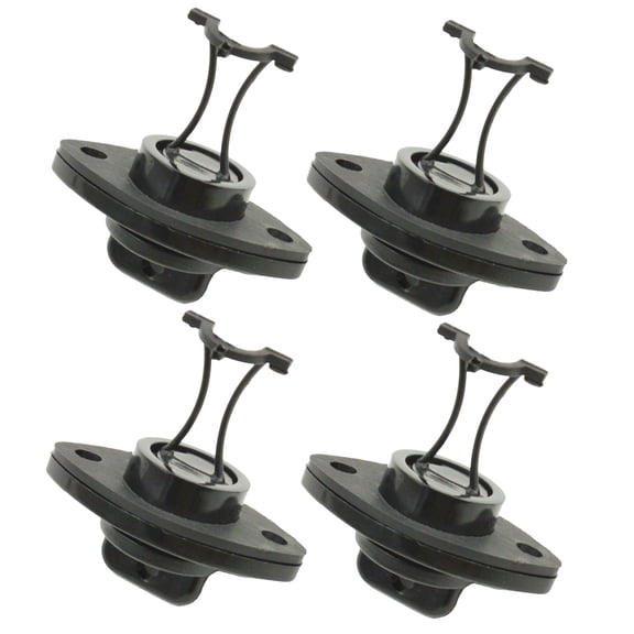 SEWOART Boat Drain Plug Kit Black Universal for Kayak and Marine 4Pcs