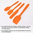 thumbnail image 1 of 4pcs Kitchen Cooking Silicone Spatula Set Heat Resistant Turner Scraper Baking Utensils  Orange, 1 of 7