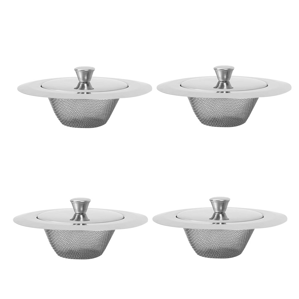 4pcs Kitchen Sink Strainers with Lids AntiClogging Drain Filter