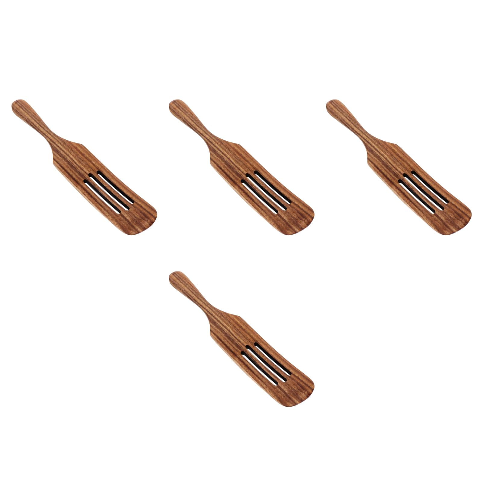 4pcs Kitchen Utensils Wooden Spurtles Set Wood Slotted Spurtle Spatulas ...