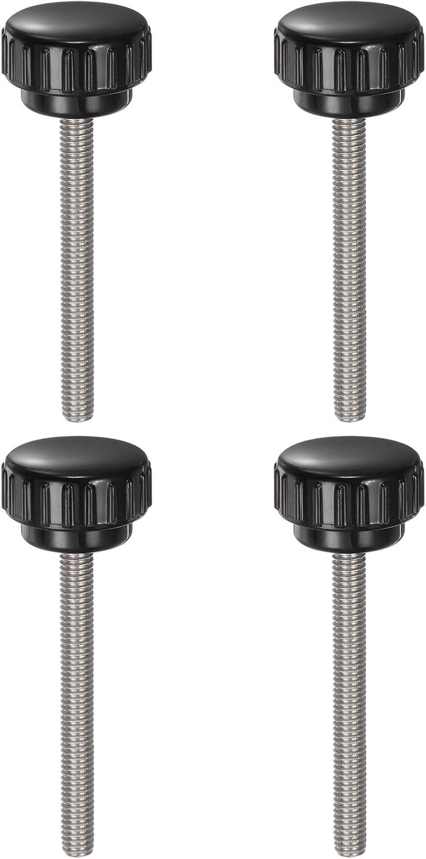 4pcs Knurled Clamping Knobs M6 x 60mm Metric 304 Stainless Steel Male ...