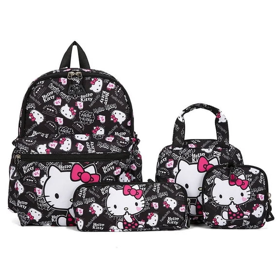 4pcs Kuromi Backpack, Pencil Case, Shoulder Bag, Wallet Set, Bag, Melodys Casual Outdoor Daypack