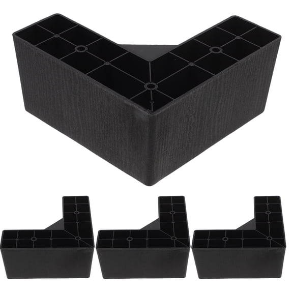 4pcs L-Shaped Plastic Furniture Legs Replacement for Sofa Couch Bed Support Feet