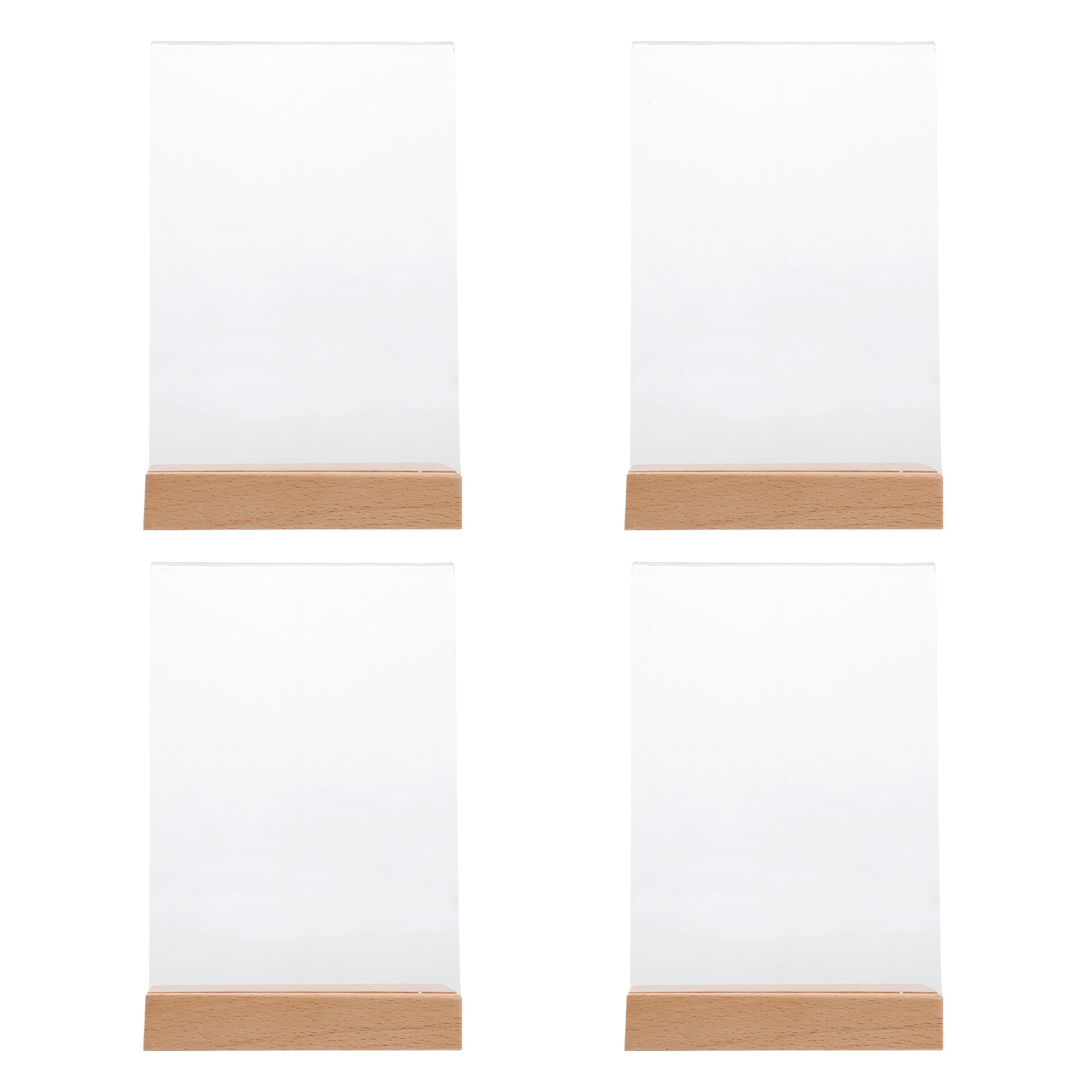 4pcs Lshaped Price Tags Holder Acrylic Display Stand Desktop Menu