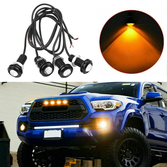 4pcs LED Amber Grille Lighting Kit Truck For Ford SUV Raptor Style Universal