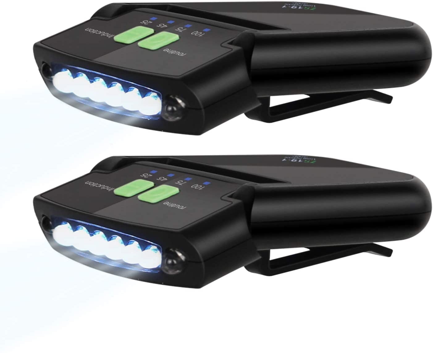 4pcs LED Clip on Cap Lights USB Rechargeable Cap Flashlight Clip Waterproof Ultra Bright Hands-Free Hat Light Flashlight Headlamp