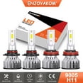 thumbnail image 1 of 4pcs LED Headlight Bulbs For Acura ILX 2013-2015 9005 H11 High/Low Beam 6000K White, 1 of 8