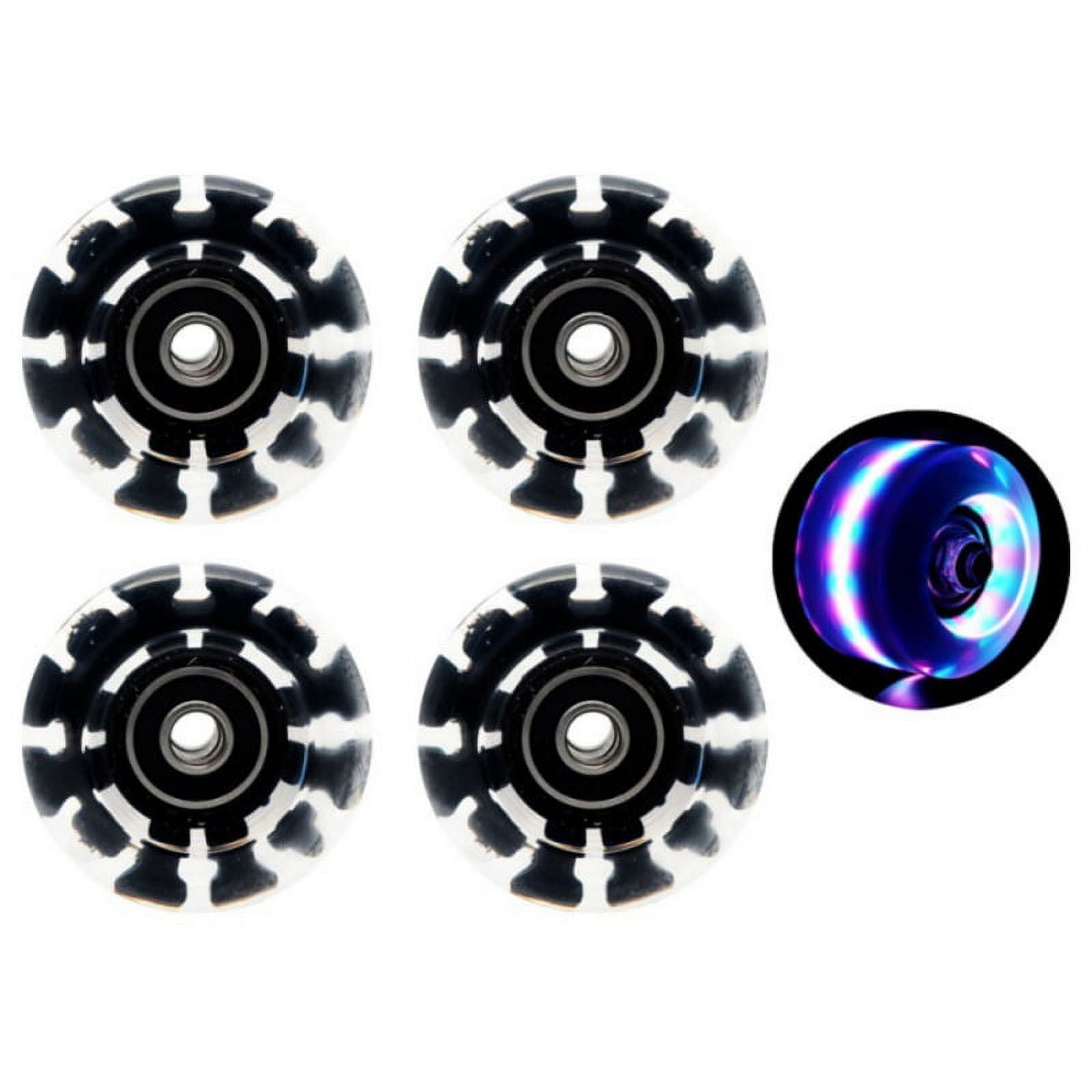4pcs LED Light up Roller Skate Wheels with Bearings Luminous Quad