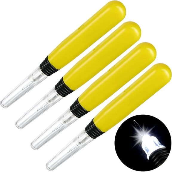4pcs LED Lighted Needle Threader Plastic Coil Manual Sewing Tools DIY Craft Needle Threading Aid