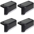thumbnail image 1 of 4pcs LED Solar Path Stair Light Outdoor Garden Yard Fence Wall Landscape Solar Light Night Light（Black shell）, 1 of 5