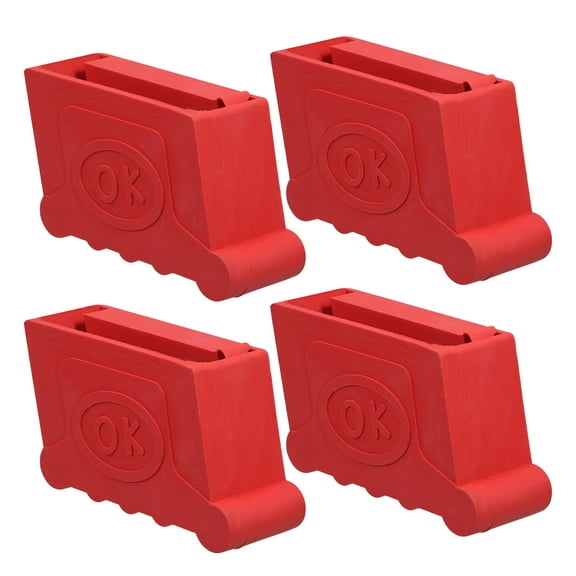 Homoyoyo 4-Piece Red Rubber Ladder Accessories Set, Versatile and Easy to Install for Safety and Stability