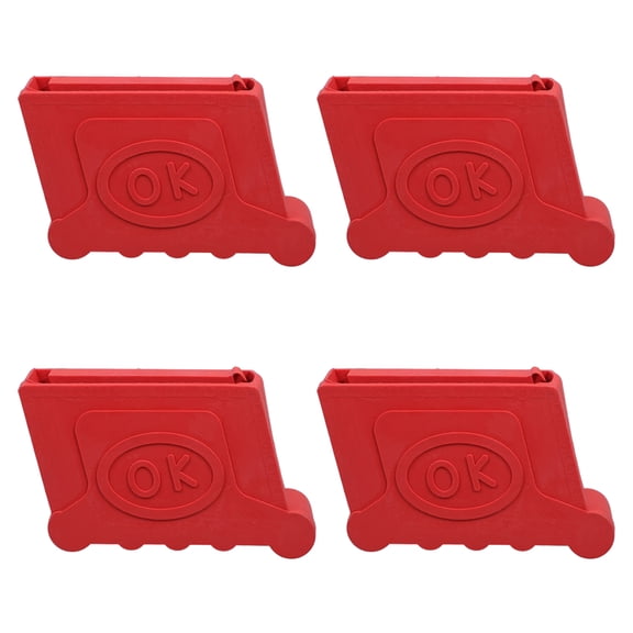 Homoyoyo Red Rubber Anti- Ladder Feet 4 Pieces for Enhanced Stability and Safety on Ladders and Steps