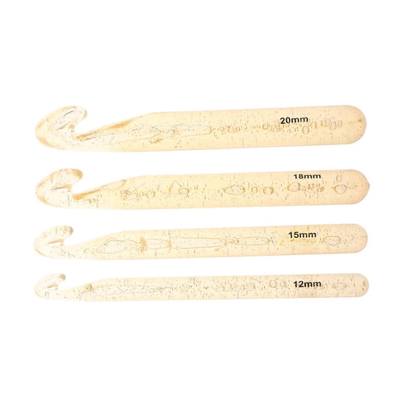4pcs Large Chunky Crochet Hooks Set Needlework Tool 12 15 18 20mm