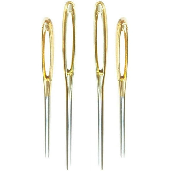 4pcs Large Eye Blunt Needles Wool Thick Hand Knitter for Yarn Sewing Darning