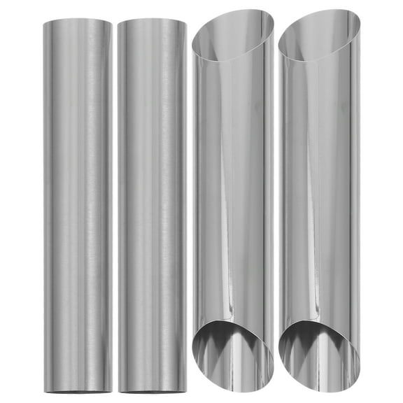 4pcs Large Stainless Steel Cannoli Tubes Non Stick Cream Horn Molds Cone Shaped For Baking Pastry