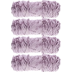 4pcs Lavender Chenille Yarn DIY Weaving Wool Material