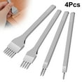 thumbnail image 1 of 4pcs Leather Hole Punch Tools, EEEkit 1/2/4/6 Stainless Steel Craft Leather Working Carving Punch Craft Set 3/4mm, 1 of 5