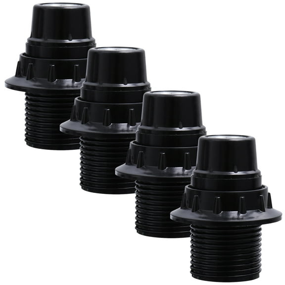 Black Plastic Light Bulb Socket for Home Use E14 Base Efficient and Lamp Parts