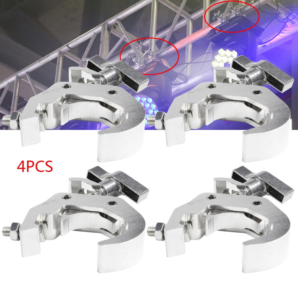4pcs Light Truss Clamps DJ Lighting Clamp Global Mount Heavy Duty Alloy 330LBs Aluminum Alloy Applicable Tubing Diameter:40-52mm
