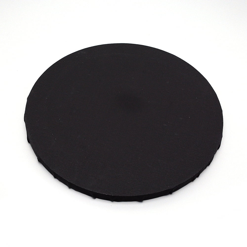 4pcs Linen Stretched Blank Canvas Panels with Wooden Frame for Painting Oil Paint Flat Round Black 30x1.55cm