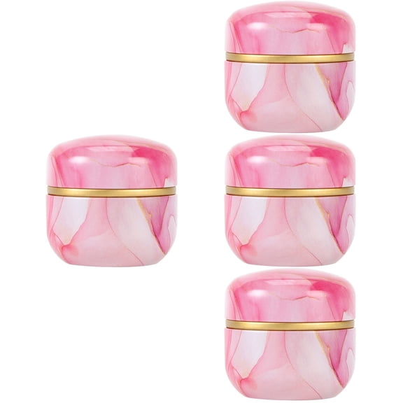 4pcs Loose Powder Storage Jar Tinplate Powder Canister Flower Tea Storage Jar Tea Storage Box