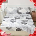 4pcs Love Heart Leopard Print Bedding Set - Soft & Comfortable Fitted ...