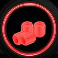 thumbnail image 1 of 4pcs Luminous Valve Caps, Night Glowing Fluorescent Tire Wheel Hub Covers for Cars, Motorcycles, Bicycles, Easy Hand Installation, Red, 1 of 7