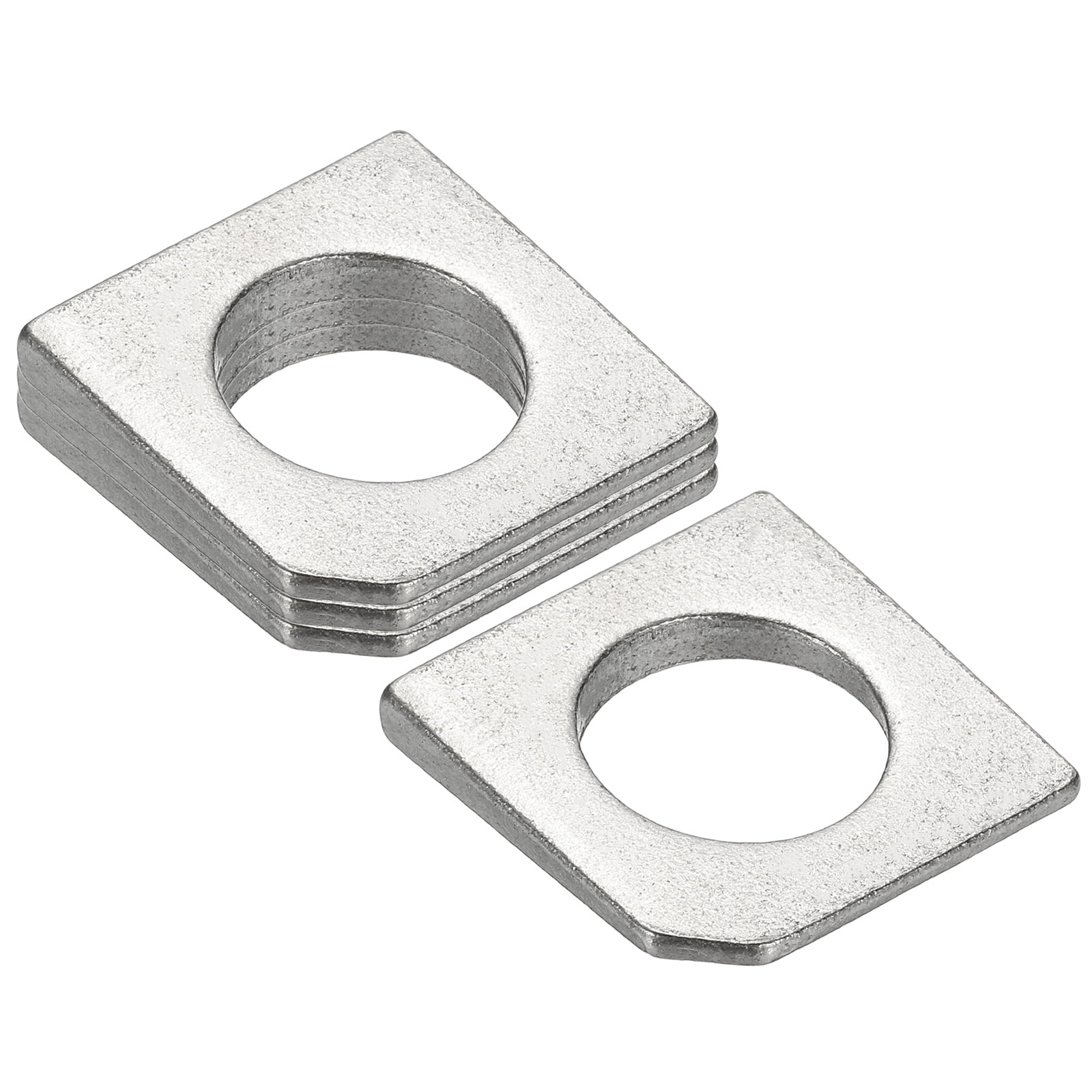 4pcs M22 Beveled Square Washers, 22x40mm Missing Angle Square Beveled Washers Bearing Strut Plate Flat Spacer 304 Stainless Steel for Bolts Wedge Shim Leveling Fastener Nut Gasket