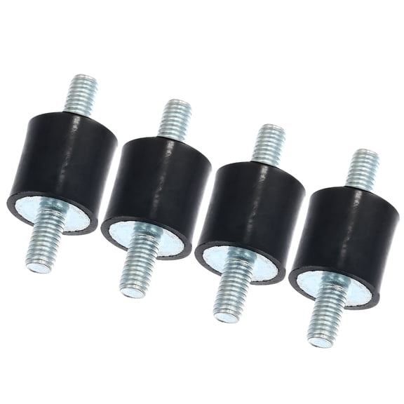 4pcs M5 Car Anti Vibration Rubber Isolator Damper 15x15mm Rubber Bobbin Mount Shock Absorb Mounts