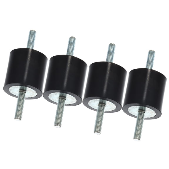 4pcs M6 Car Anti Vibration Rubber Isolator Damper 30x30mm Rubber Bobbin Mount Shock Absorb Mounts