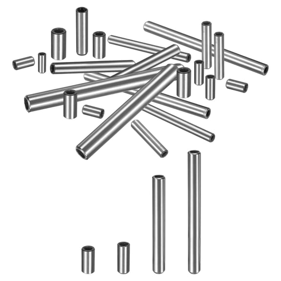 4pcs M6 Internal Thread Dowel Pin 4 Sizes Chamfering Flat Carbon Steel Cylindrical Pin Bed Bookshelf Metal Devices Industrial Pins