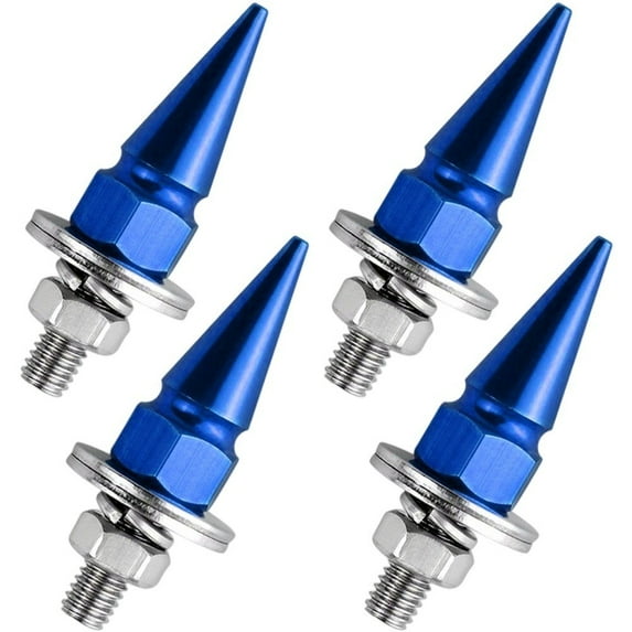 4pcs M6 Threaded Tips Screw Aluminium Alloy Bolts Car Modified Fasteners M6 Spike Fasteners for Universal License Plate