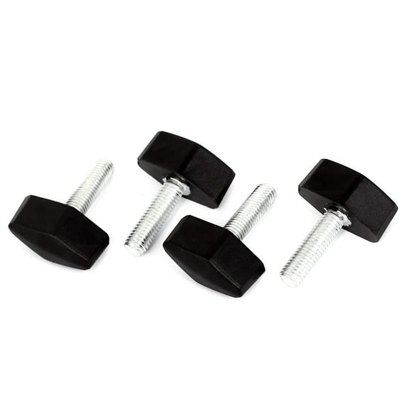 4pcs M8 Male Thread Dia Adjustable Plastic T Clamping Handle Screw Knob Grip