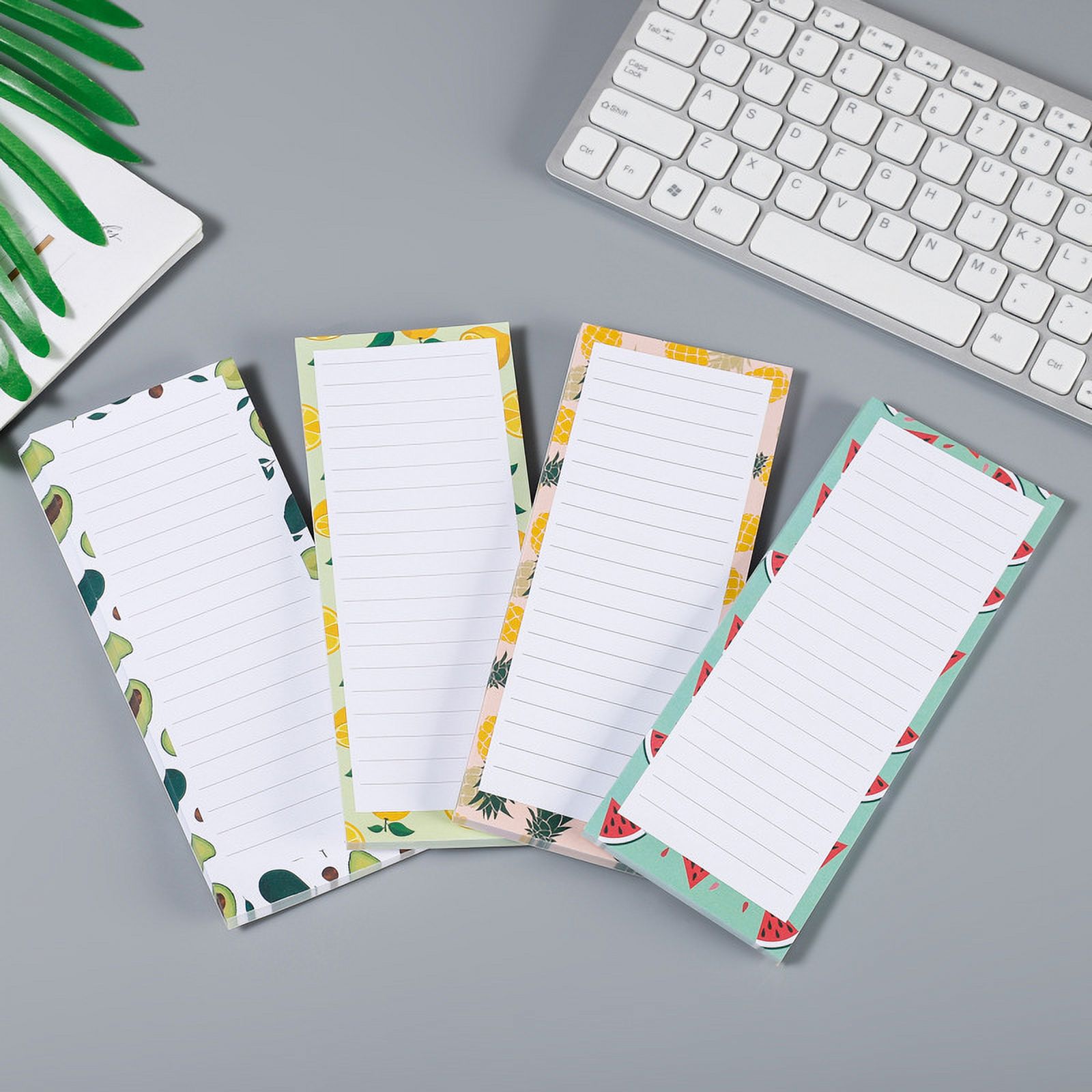 4pcs Fridge Notepads Back Grocery List Message Memo