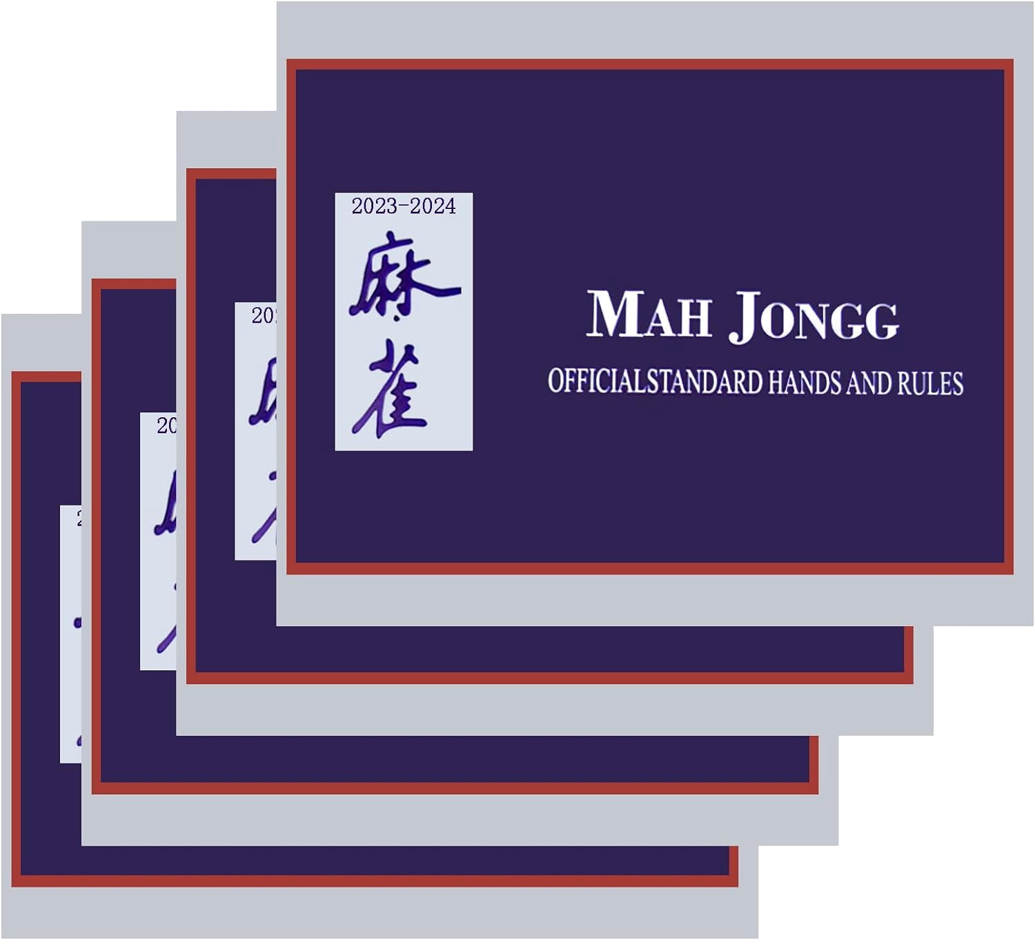 4pcs Mah Jong Card 20232024 Mahjong Score Card Rules Card