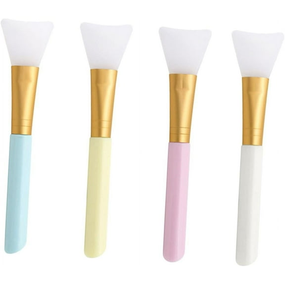 4pcs Make up Spatula Body Mask Body Butters Clear Spatulas Beauty Scoop Body Lotion Mud Mixing Accessory Silicone Brush Mud Mixing Brush Cosmetic Scraper Blindfold Makeup Brush