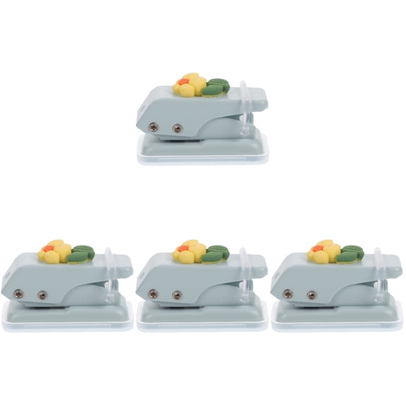 4-Pack Manual Single Hole Paper Puncher Reusable Office Hole Punch for Loose Leaf Paper and Home Use