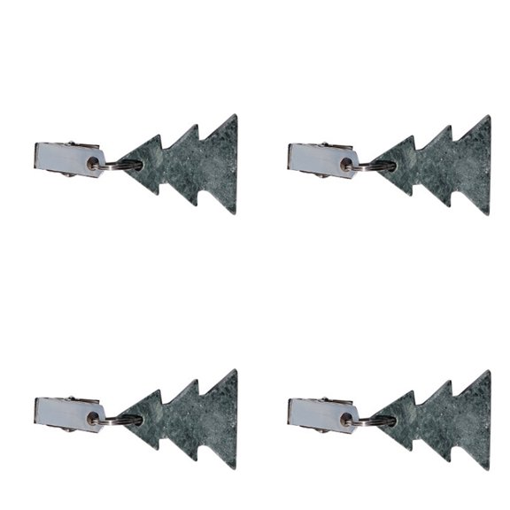 4pcs Marble Tablecloth Stabilizers Decorative Christmas Tree Stone Weights for Weddings Picnics Outdoor Entertaining