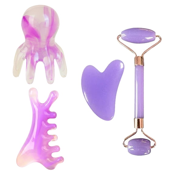 4pcs Massage Scraping Tools, Octopus Shaped Acupoint Scraping Gua Sha Kit, Full Body Massager, Portable Multi-functional Facial Eye Scraping Tools for Home Care Use