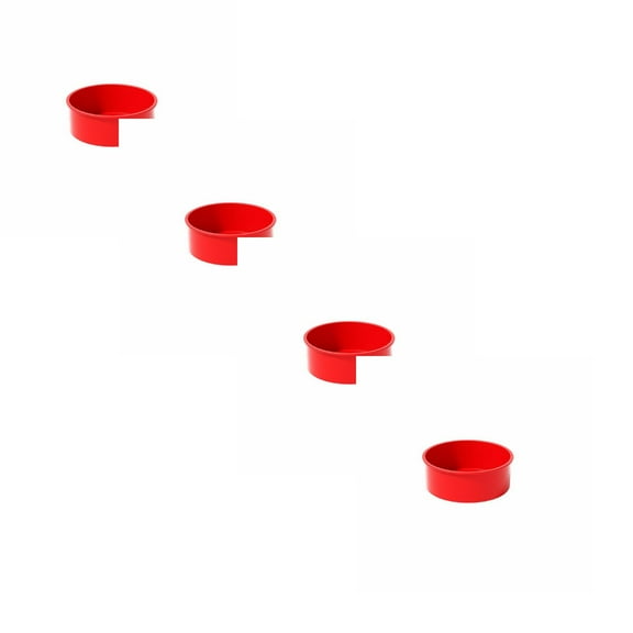 4pcs Mbxmh Silicone Cake Mold 6 Inch Red,Silicone Cake Pans for Baking Round Cake for Cupcake Cheese Cakes and Cakes Non Stick Silicone Bakeware Sets