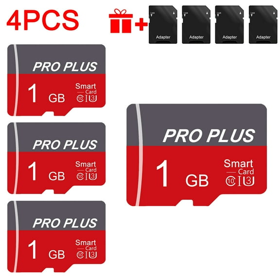 4pcs Memory Card 128GB 32GB 16GB with Adapter, High Speed Memory Card 8GB 4GB 2GB 1GB, U3 C10 A1 Memory TF Card 512MB 256MB 128MB 64MB for Tablet/Camera/Phone/Car Audio, Store Your Files Securely!