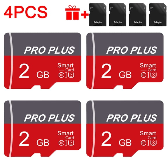 4pcs Memory Card 64GB 16GB with Adapter, High Speed Memory Card 8GB 4GB 2GB 1GB, U3 C10 A1 Memory TF Card 512MB 256MB 128MB 64MB for Tablet/Camera/Phone/Car Audio-Real Capacity,Reject False Standards